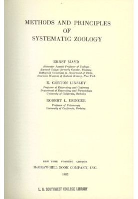 Methods and Principles of Systematic Zoology