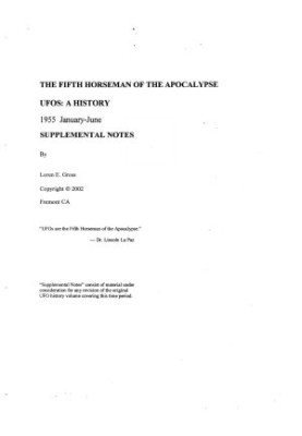 UFOs: A History 1955: January-June Supplemental Notes