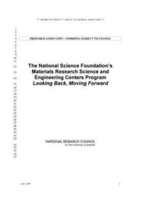 The National Science Foundation's Materials Research Science and Engineering Centers Program - Looking Back, Moving Forward