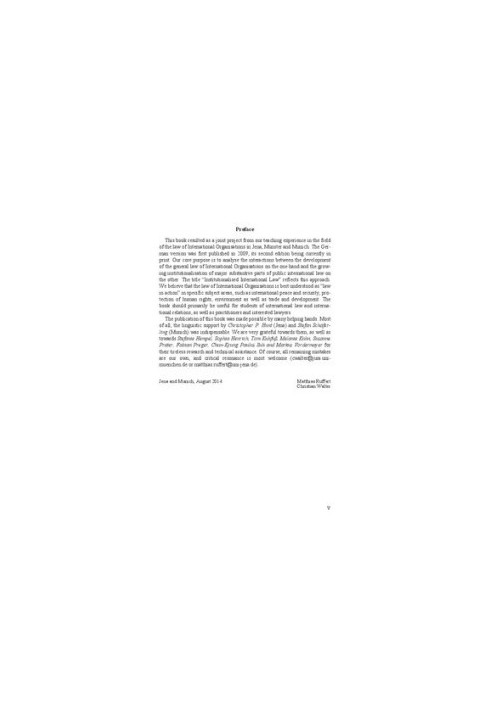 Institutionalised International Law