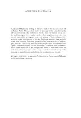 Apuleius’ Platonism: the Impersonation of Philosophy