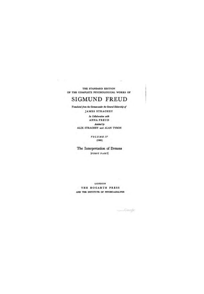 Standard Edition of the Complete Psychological Works of Sigmund Freud