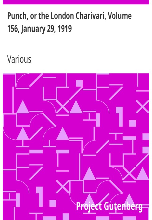 Панч, або Лондонський чаріварі, том 156, 29 січня 1919 р