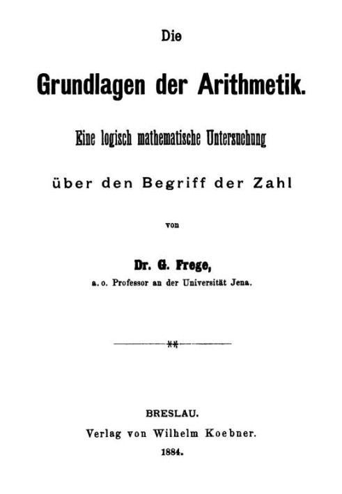 The Basics of Arithmetic A logical mathematical investigation into the concept of number