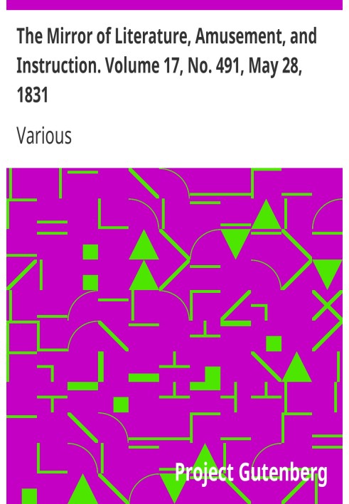 Дзеркало літератури, розваг і навчання. Том 17, № 491, 28 травня 1831 р