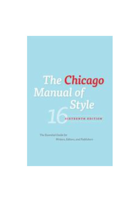 The Chicago Manual of Style