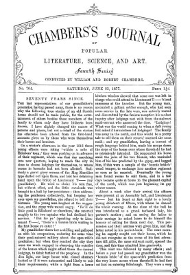 Chambers's Journal of Popular Literature, Science, and Art, No. 704 June 23, 1877