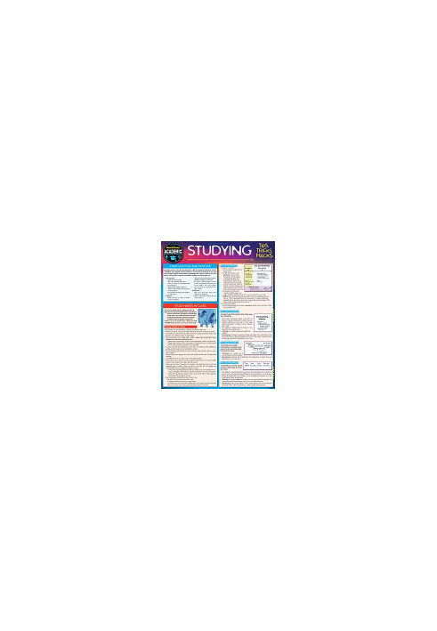 Studying Tips, Tricks & Hacks: Quickstudy Laminated Reference Guide to Grade Boosting Techniques (Quickstudy Academic)