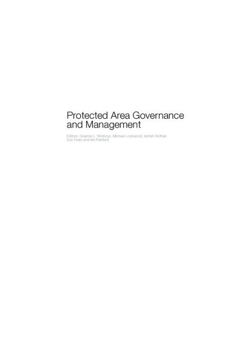 Protected Area Governance and Management
