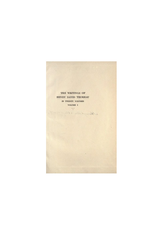 The Writings of Henry David Thoreau in 20 Volumes