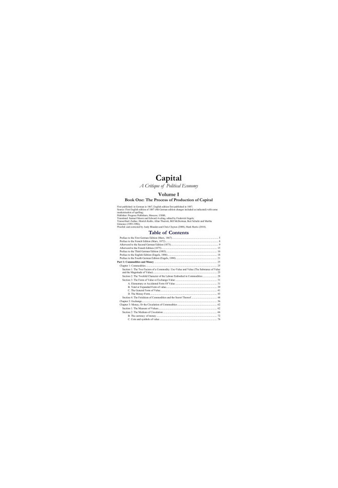 Capital Volume I