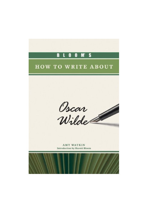 Bloom's how to Write about Oscar Wilde