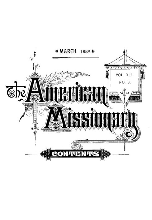 The American Missionary — Volume 41, No. 03, March, 1887