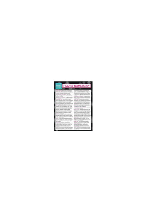 Finance Terminology (Speedy Study Guide)