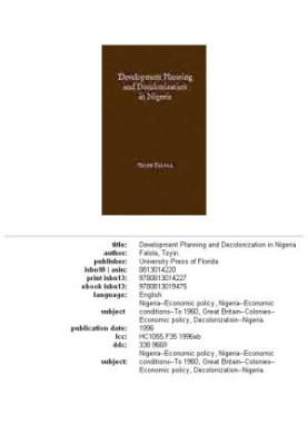 Development planning and decolonization in Nigeria