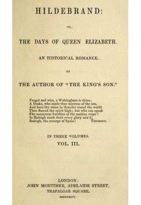 Hildebrand; or, The Days of Queen Elizabeth, An Historic Romance, Vol. 3 of 3