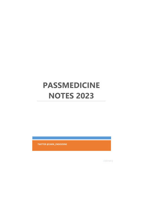 Passmedicine Notes 2023: Cardiology