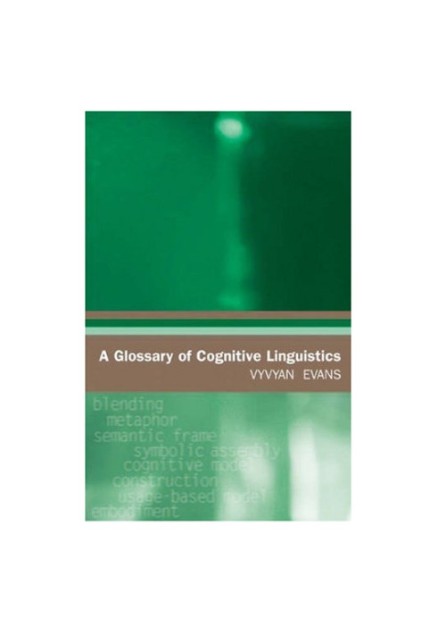 A Glossary of Cognitive Linguistics