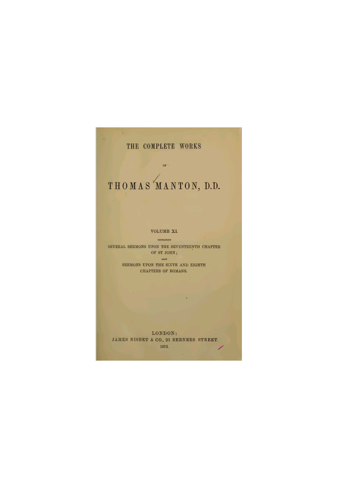The complete works of Thomas Manton, Volume 11