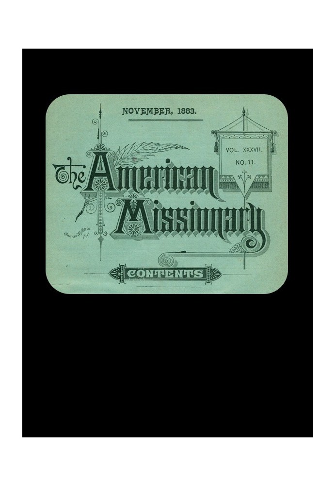 Американський місіонер — том 37, № 11, листопад 1883 р