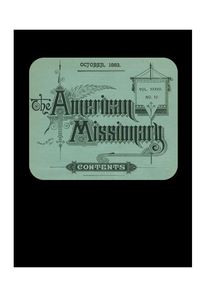 Американський місіонер — том 37, № 10, жовтень 1883 р