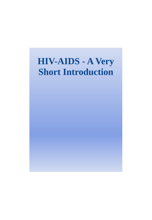HIV-AIDS - A Very Short Introduction