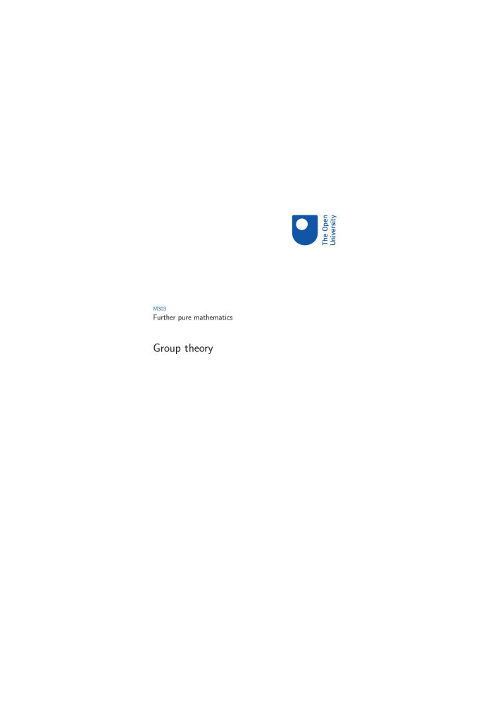 M303 - 2 - Group Theory