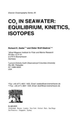 CO2 in Seawater - Equilibrium, Kinetics, Isotopes
