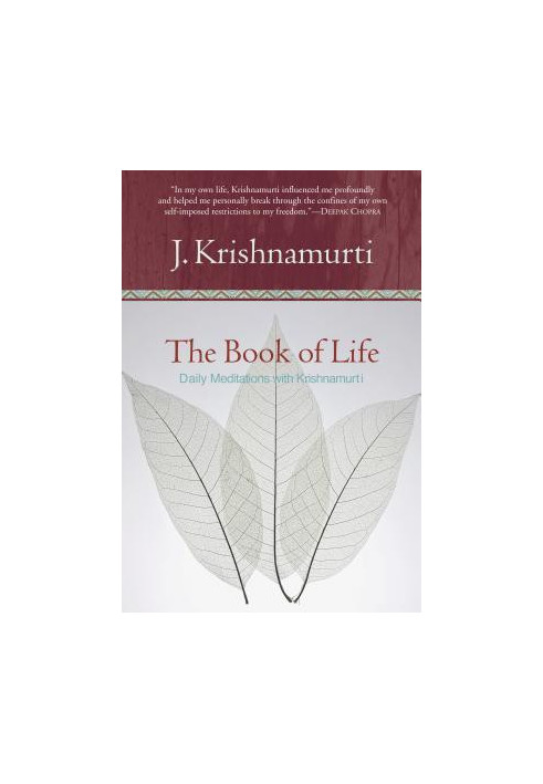 Book of Life, The: Daily Meditations with Krishnamurti