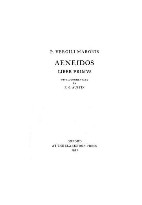Aeneidos liber primus  Aeneis Book 1