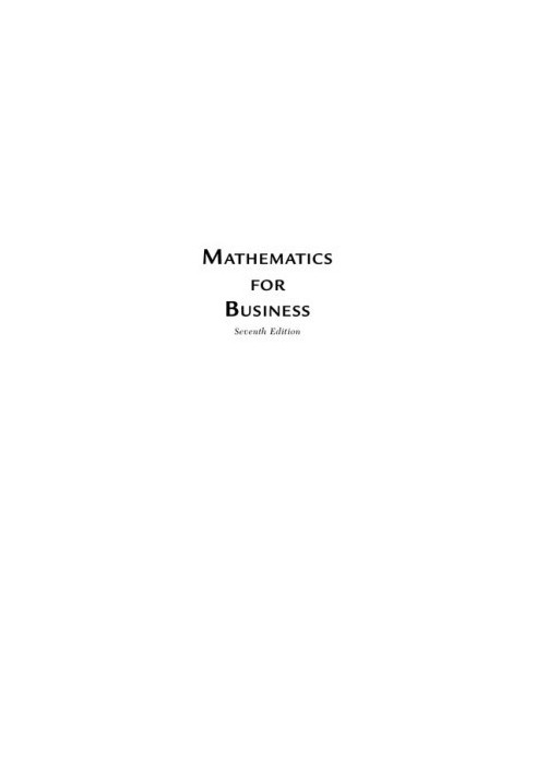 Mathematics for Business, 7th Edition