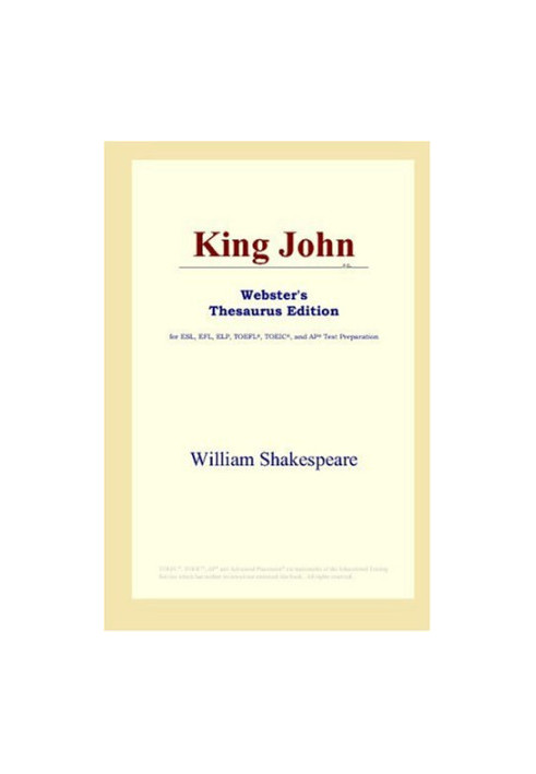 King John (Webster's Thesaurus Edition)