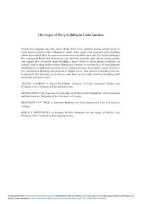 Challenges of Party Building in Latin America