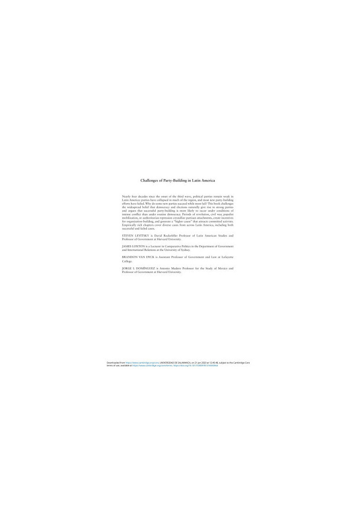 Challenges of Party Building in Latin America