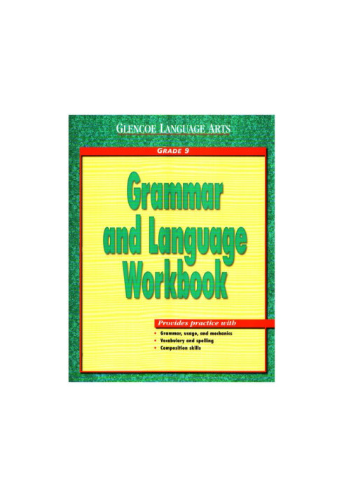 Glencoe Language Arts Grammar and Language Workbook Grade 9
