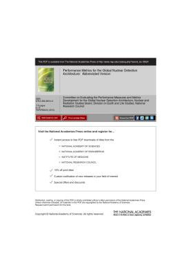 Performance Metrics for the Global Nuclear Detection Architecture : Abbreviated Version