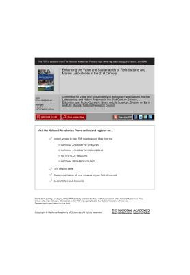 Enhancing the Value and Sustainability of Field Stations and Marine Laboratories in the 21st Century
