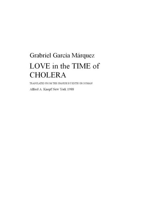 Love in the Time of Cholera