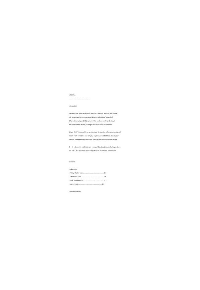InFECTIon - Guerrilla manual