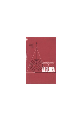 Communications in Algebra, volume 26, number 1, 1998
