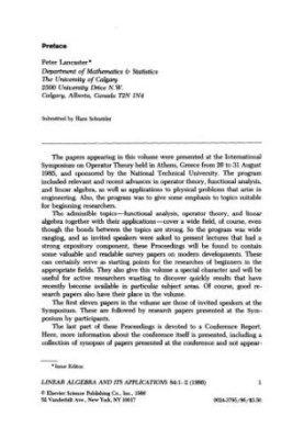 Linear algebra and its applications. Volume 84