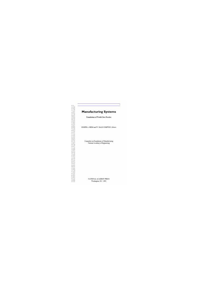 Manufacturing Systems: Foundations of World-Class Practice