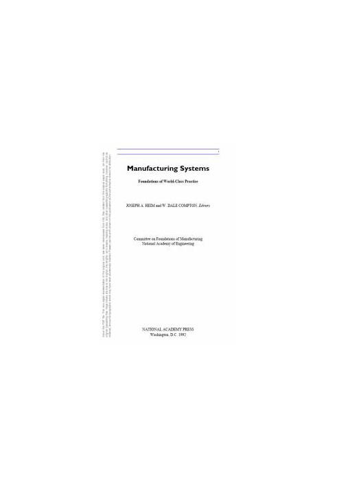 Manufacturing Systems: Foundations of World-Class Practice
