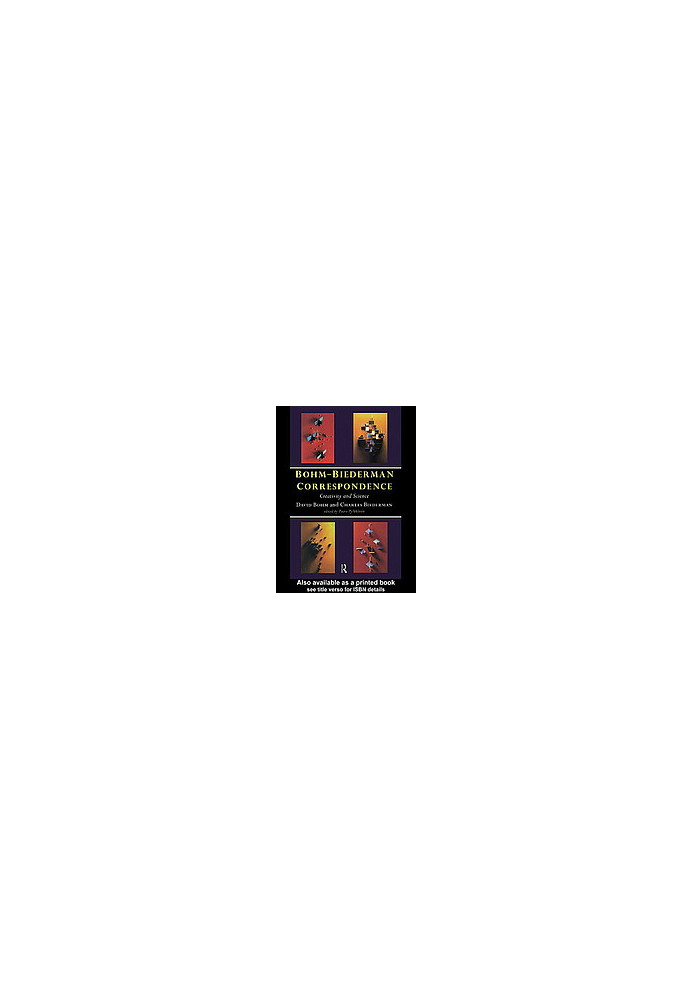 Bohm-Biederman correspondence. Vol. 1: Creativity and science
