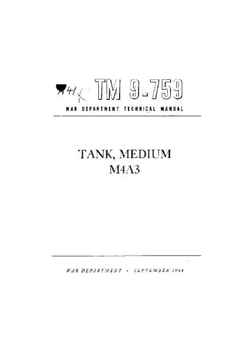 TM 9-759. Tank, Medium M4A3