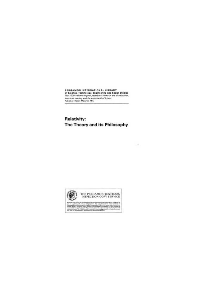 Relativity: the theory and its philosophy