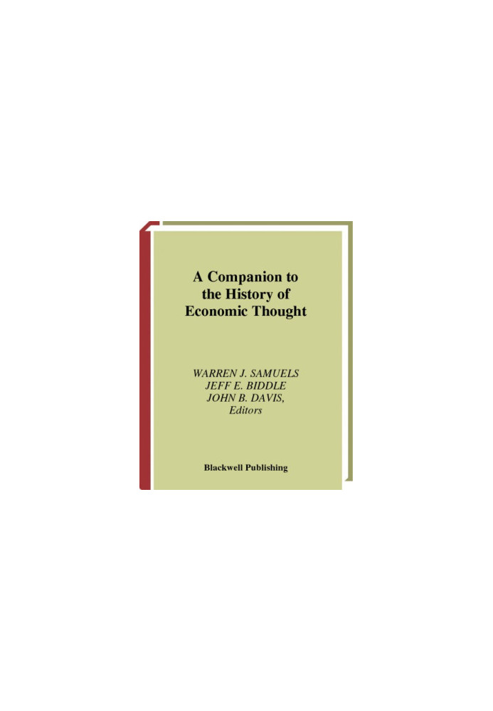 A companion to the history of economic thought