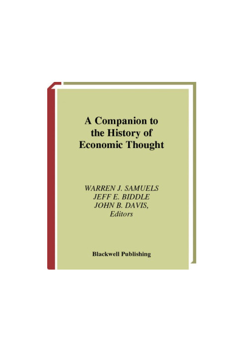A companion to the history of economic thought