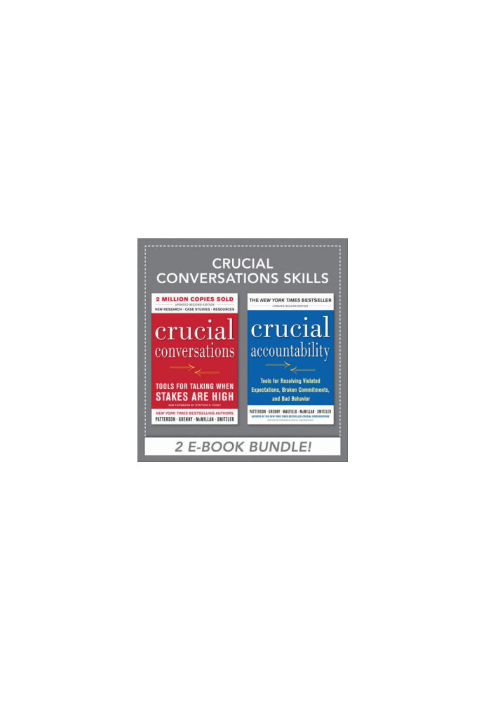 Crucial conversations: tools for talking when stakes are high