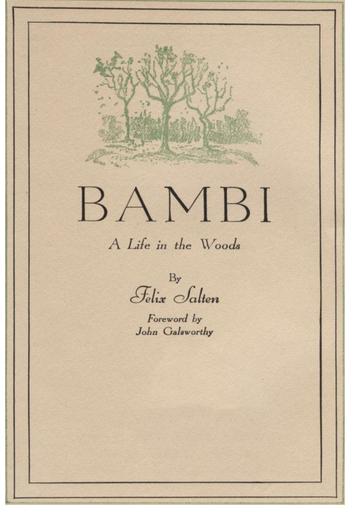 Bambi : $b A life in the woods